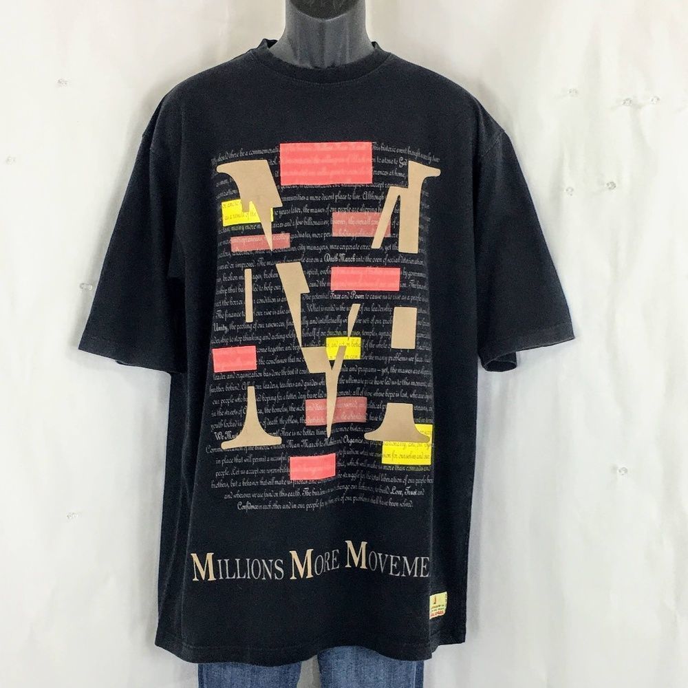 Million Man March T Shirt 10th Anniversary 2005 Crewneck Official Apparel Sz XL